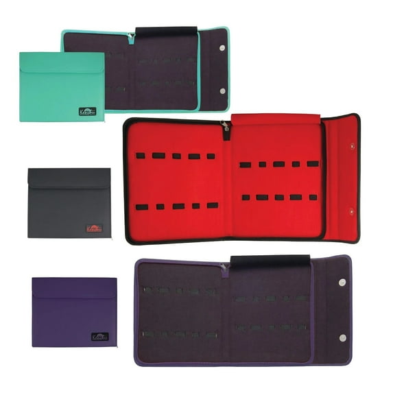 Faux Leather 10 Shear Zipper Cases For Dog Groomers Stylists Barbers Durable (Full Set - All 3 Colors)