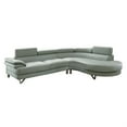 thumbnail image 1 of Faux Leather 2 Piece Sectional In Gray, 1 of 3