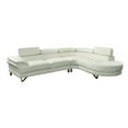thumbnail image 1 of Faux Leather 2 Piece Sectional In White, 1 of 3