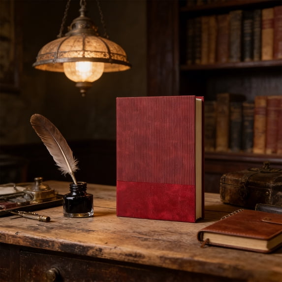 Faux Leather A5 Lined Notebook Hardcover Journal 200 Pages Thick Paper No Bleed College Ruled Portable Writing Notepad for Work Sch-ool Business Daily Use Red