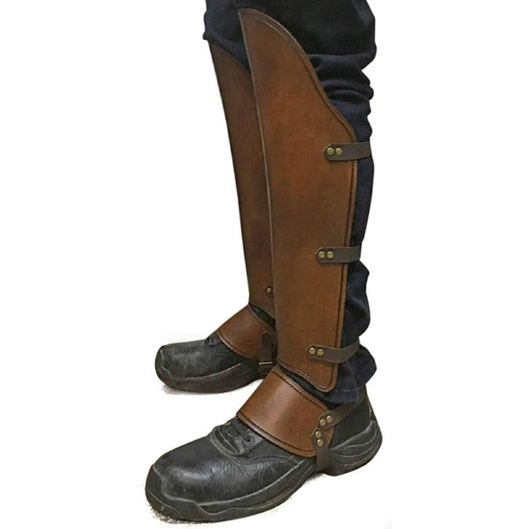 Leather boot spats best sale