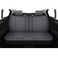 thumbnail image 2 of BDK Beige Rear Split Bench Car Seat Covers & Black Floor Mats Set For Sedan Truck SUV 2 of 5
