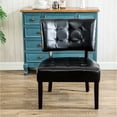 thumbnail image 1 of Faux Leather Chair In Black With Oversized Comfortable Seating Zone For Maximum Comfort, 1 of 3