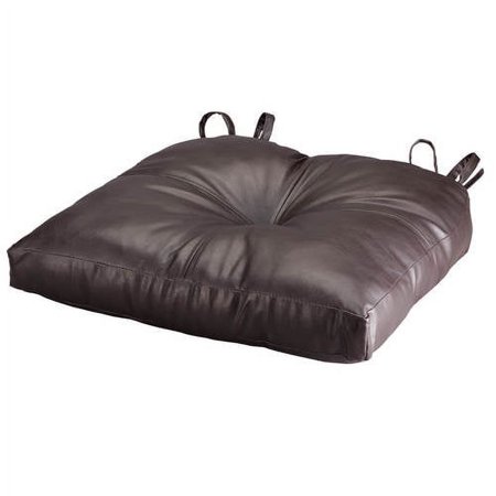 Faux Leather Chair Pad-CHOCOLATE