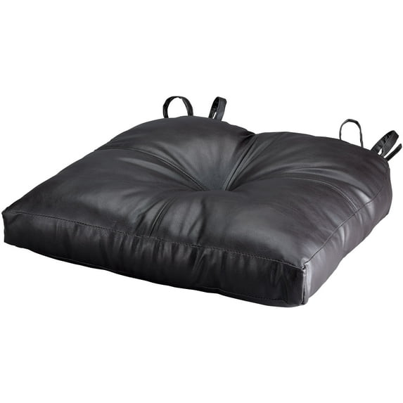Faux Leather Chair Pad - Dark Chocolate
