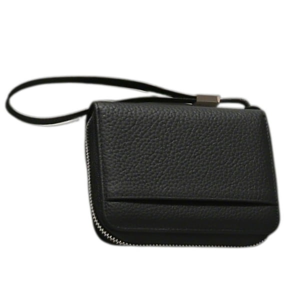 Faux Leather Coin Purse Short Wallet with Zippered Multiple Slots Card Holder