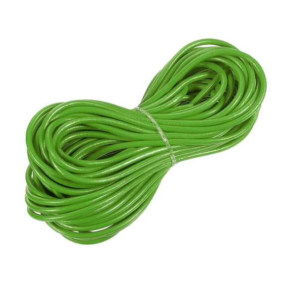 Faux Leather Cord, Round Leather String, Leather Lace Rope for Necklace, Bracelets, 3mm x 10m, Grass Green