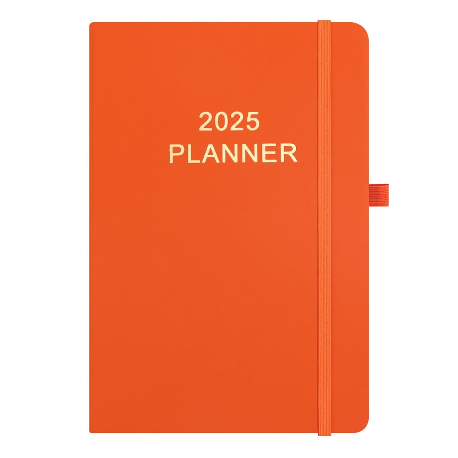 Faux Leather Daily Planner 2025 Agenda Planner with Pen Holder