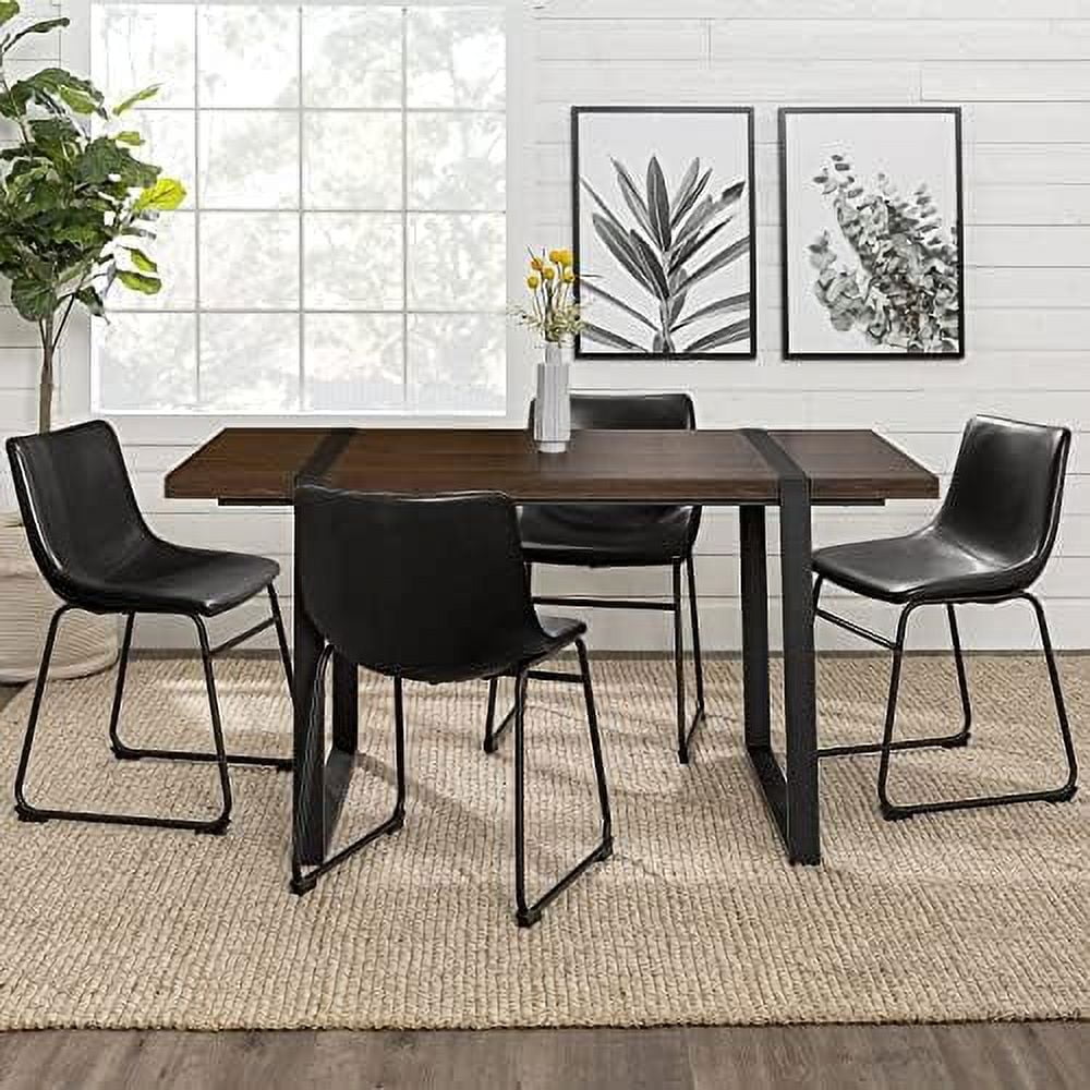 Faux Leather Dining Chairs Set of 4 18 Inch Kitchen & Dining Room Chair