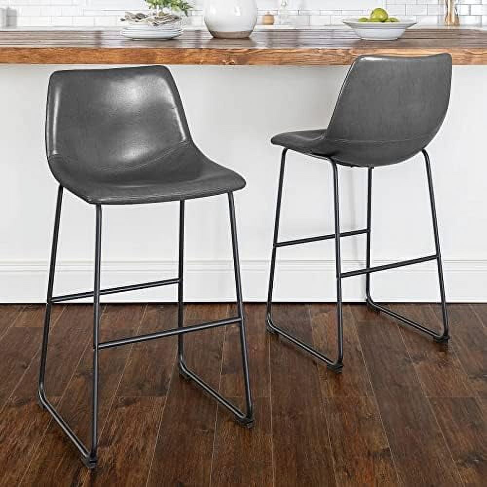 Faux Leather Dining Chairs Set of 4 18 Inch Kitchen & Dining Room Chair