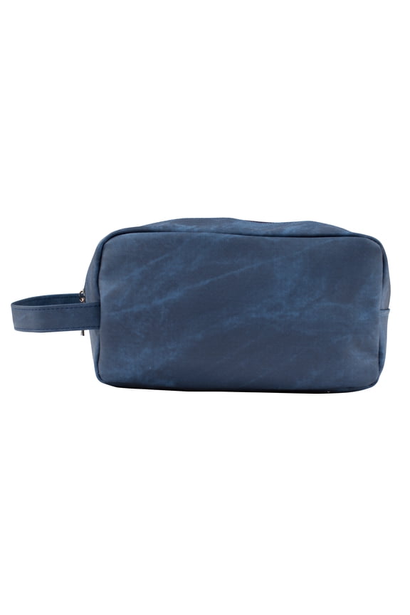 Faux Leather Dopp Kit, Men's Travel Toiletry Bag