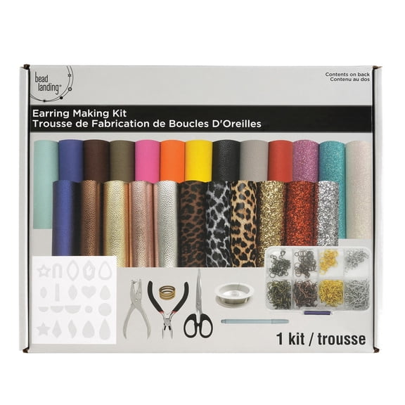Faux Leather Earring Making Kit by Bead Landing