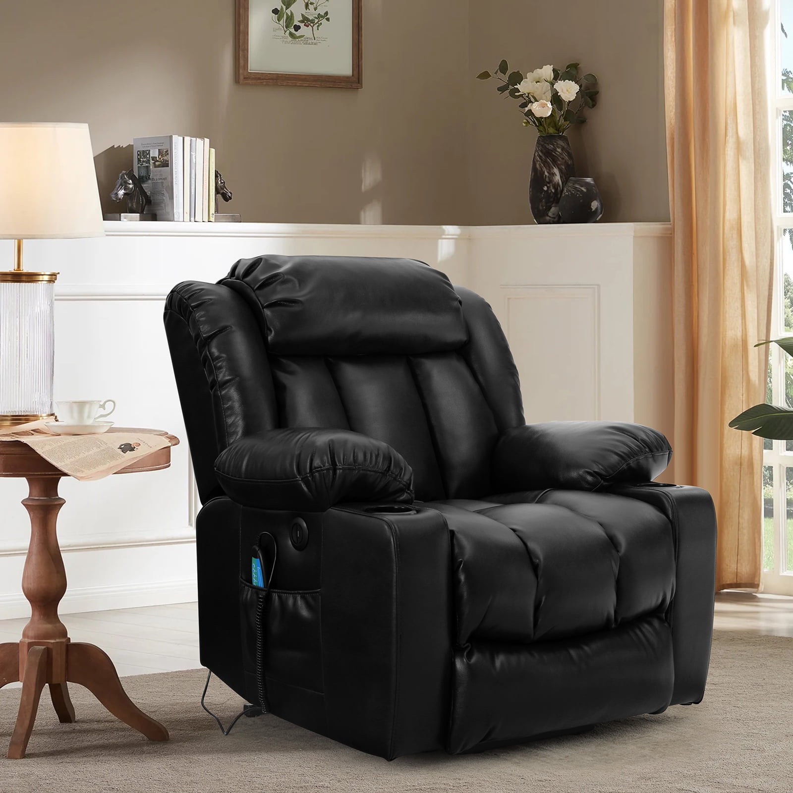 Soft leather outlet recliner chair