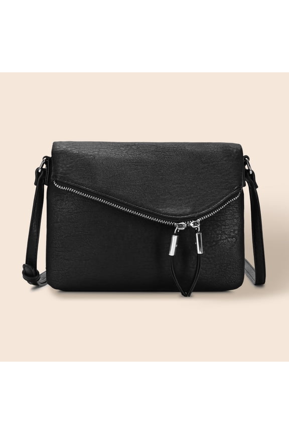 Faux Leather Envelope Crossbody Bag
