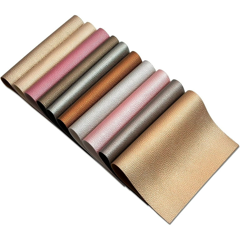 Bright Creations 10 Pack Metallic Faux Leather Sheets for DIY Jewelry Earrings, 10 Colors, 8 x 12 in
