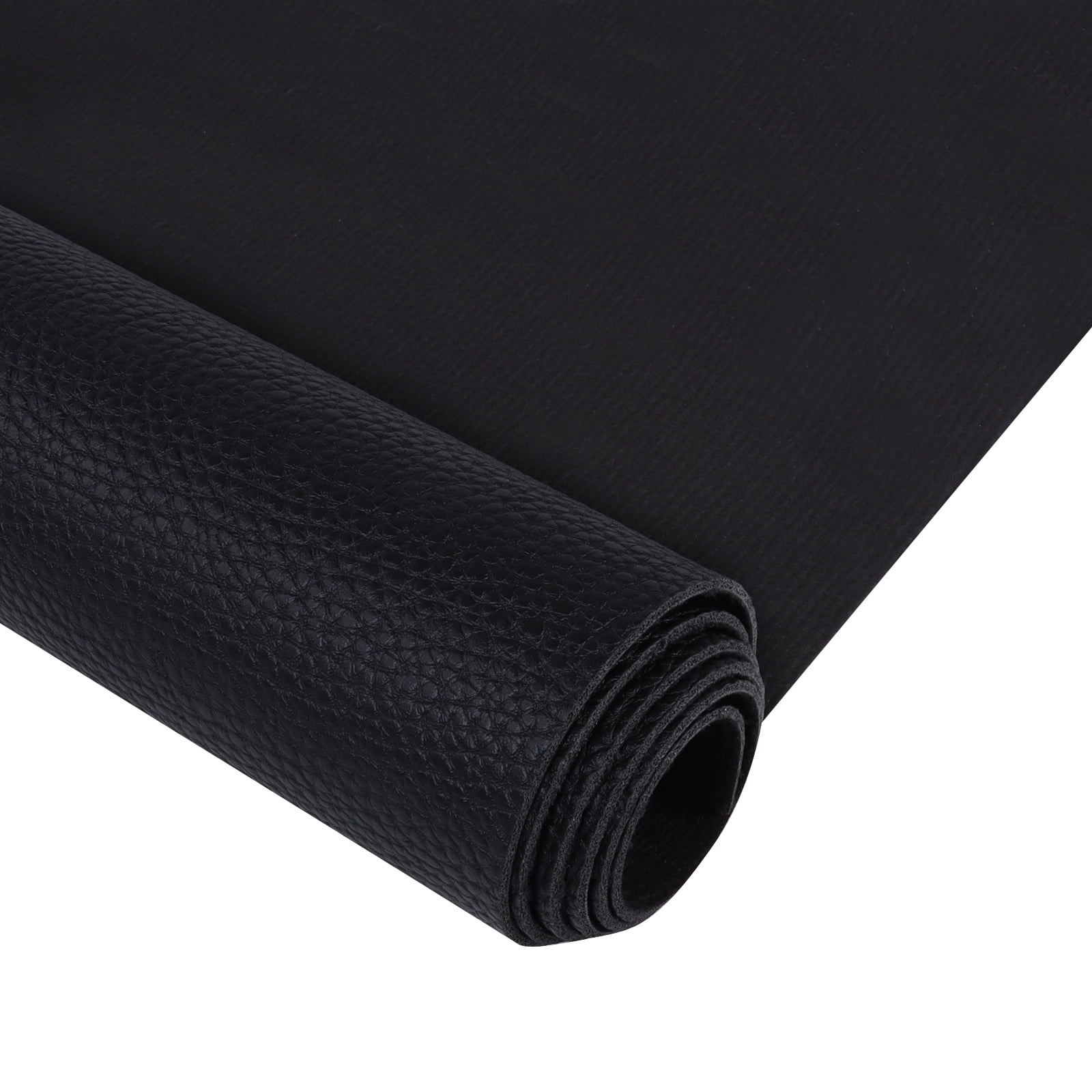 Faux Leather Fabric, Thick Durable Synthetic Upholstery Leather Vinyl for Crafts, DIY Sewing, Sofa Decorations Black 54in Width