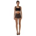 thumbnail image 1 of Faux Leather Fitted Hot Shorts, 1 of 6