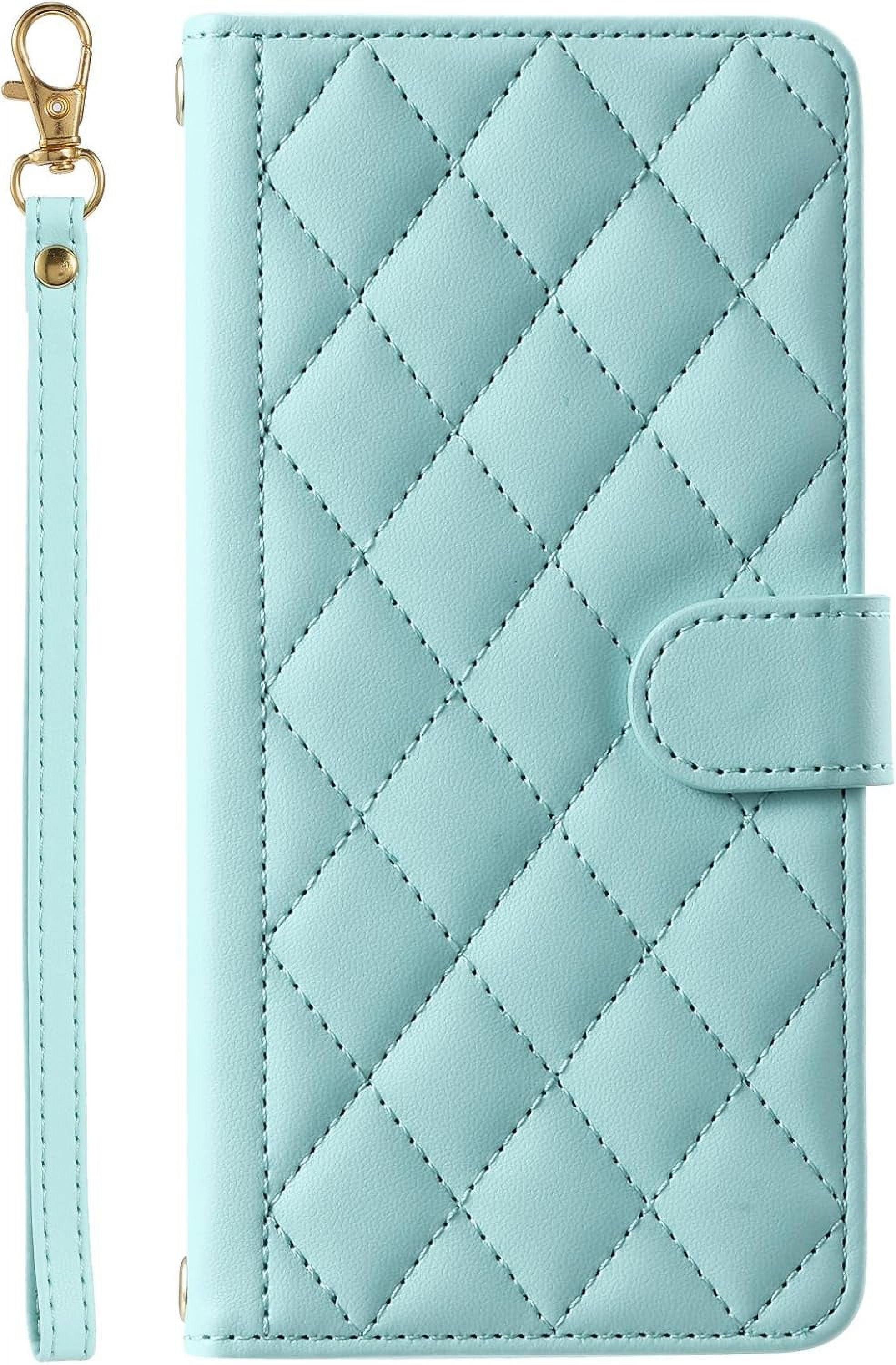 Faux Leather Flip Wallet Phone Case with Plugin Card Slot, Crossbody