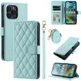 Faux Leather Flip Wallet Phone Case with Plugin Card Slot, Crossbody or Lanyardable, Full
