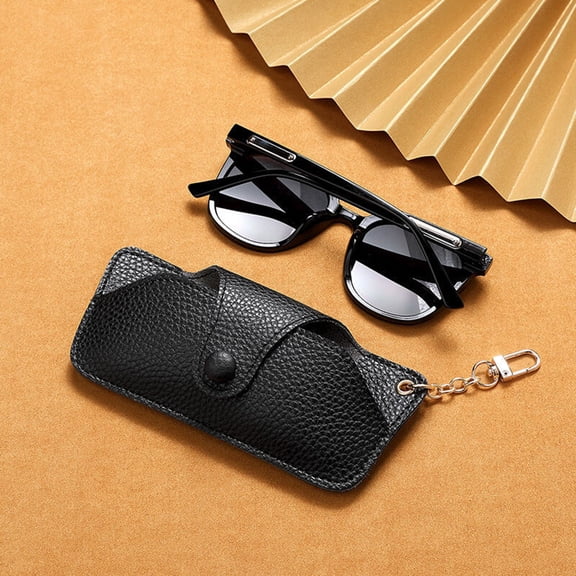 Faux Leather Glasses Pouch Soft Lightweight Scratch-free Storage Long Lifespan Anti-drop Glasses Case