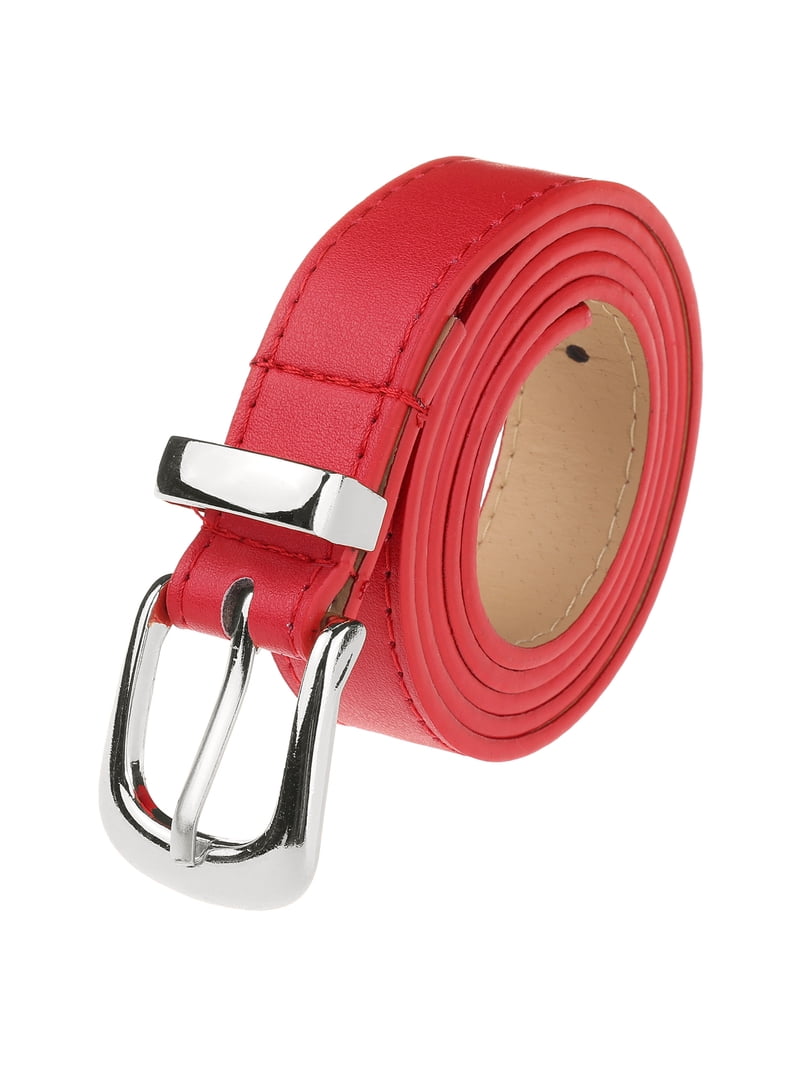 INSPIRE CHICWomen Faux Leather Gold/Silver Buckle Belt, 0.9  display picture 1