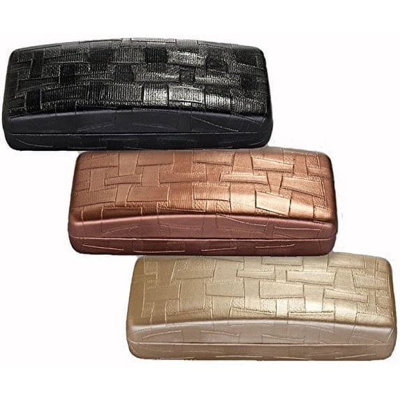 Faux Leather Hard Bodied Eyeglass Case, Fits Medium to Large Frames, Copper