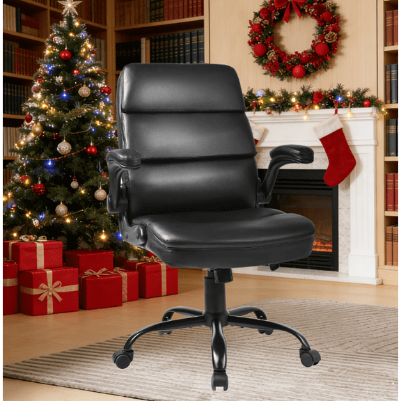 YEEZEE Office Chair with Ergonomic 3-Stage Support and High Back with Armrests,Office and Home