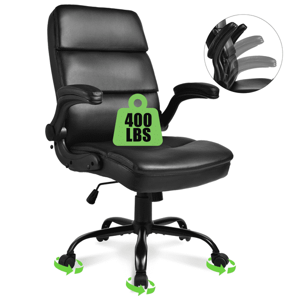 YEEZEE Office Chair with Ergonomic 3-Stage Support and High Back with Armrests,Office and Home