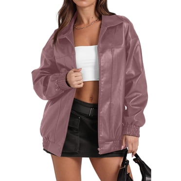 Casly Lamiit Women's Faux Leather Jacket Fall Spring Martinique