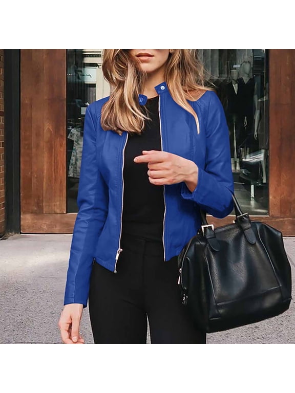 Faux Leather Jackets for Women Fashion,Womens Leather Jacket 2024 Fashion Faux Suede Biker Jackets Fall Zip Up PU Motorcycle Slim Fit Coats with Pockets