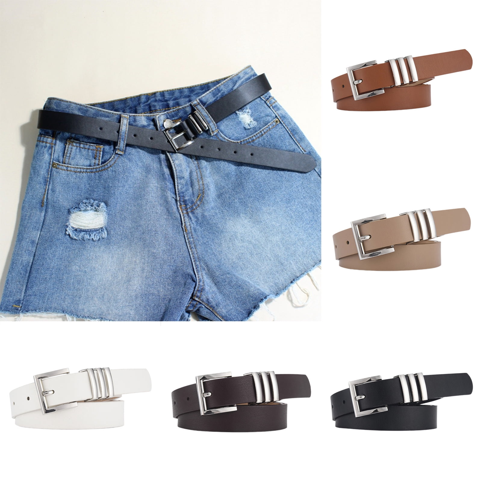Denim Multi Metal Buckle Multi-Color Braid Belt | Stylish Denim Braided Belt Online main image 3