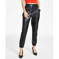 thumbnail image 1 of Faux-Leather Jogger Pants Deep Black 14, 1 of 5