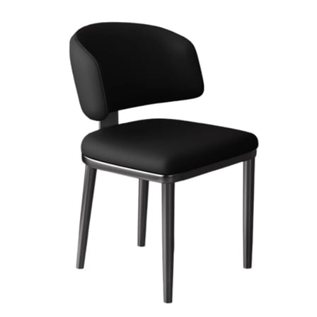 Faux Leather Kitchen Chair Accent Dinner Chairs with High Back,Faux Leather Side Dining Room Chairs with Metal Legs for Living Room