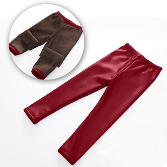 Faux Leather Leggings for Teen Girls High Waist Stretch Leggings Tights Girls Streetwear Trendy Pants Yoga Athletic Outfits