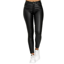 1PC Autumn and Winter Plus Thickening Stretch Matte Faux Leather Leggings  Women Slim Leggings Size S 