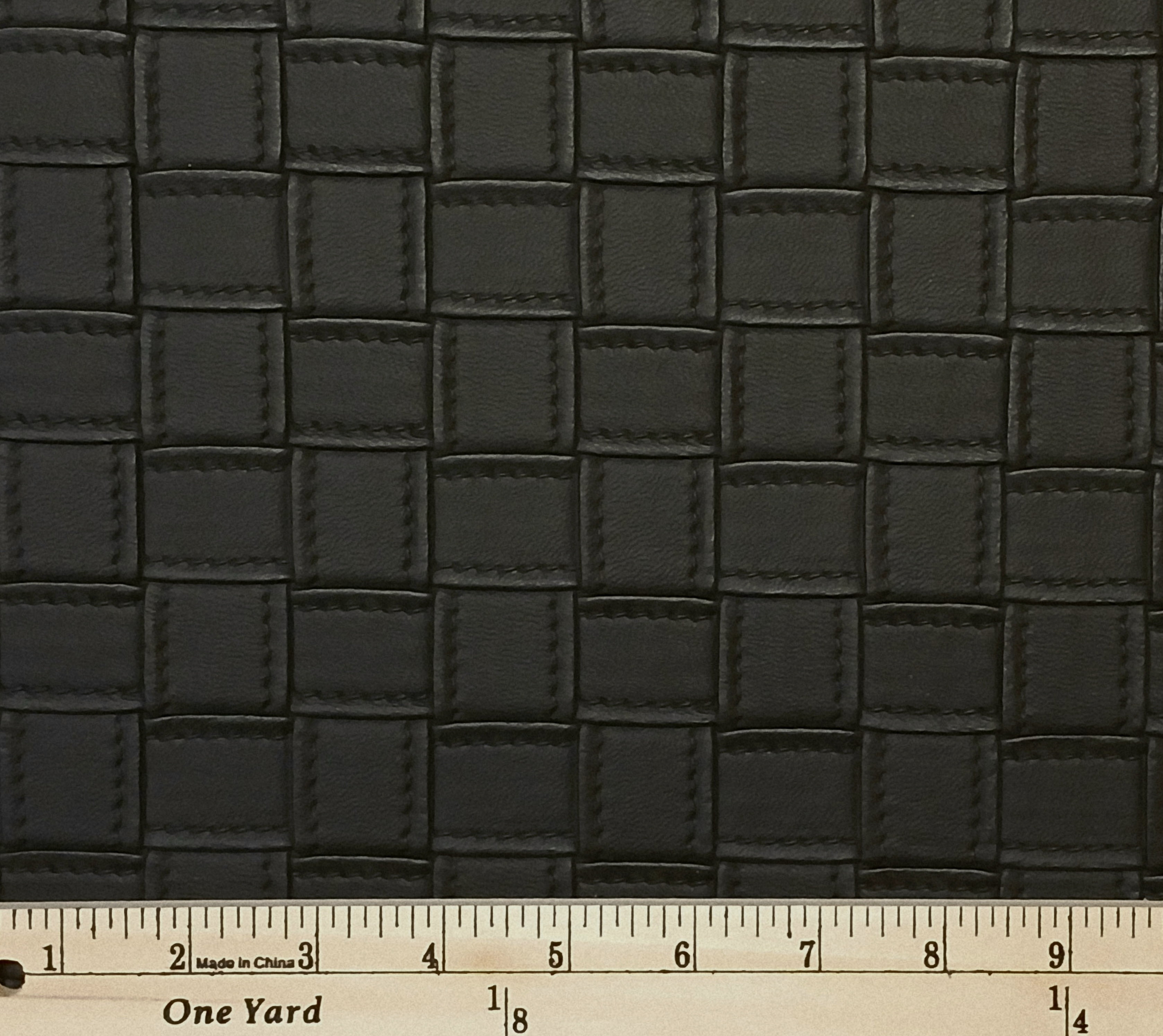 Faux Leather Look Inter-Woven Patchwork Look Polyester Blend Home Decorator Fabric by the Yard (6267L-11H)