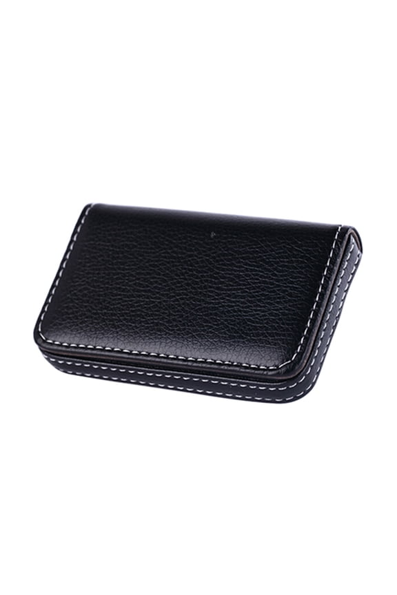 Faux Leather Magnetic Closure Business ID Name Pack Credit Card Holder Pocket Box