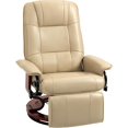 Faux Leather Manual Recliner, Adjustable Swivel Lounge Chair with