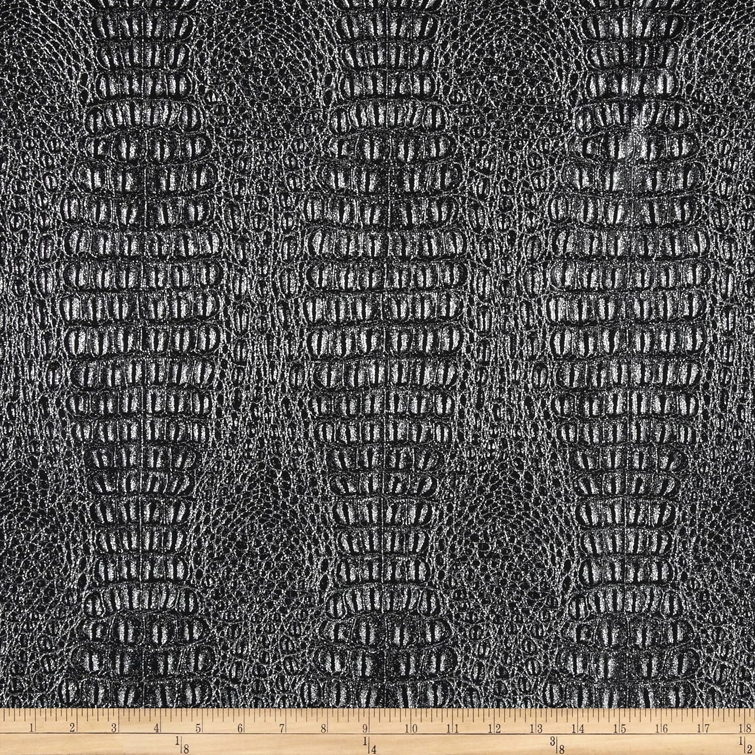 Faux Leather Metallic Silver, Fabric by the Yard