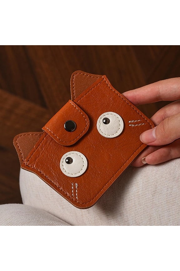 Faux Leather Mini Coin Purse, Soft Slim Card Wallet with Magnetic Closure, 4.5x3.5 Inch ID Pouch for Daily Use