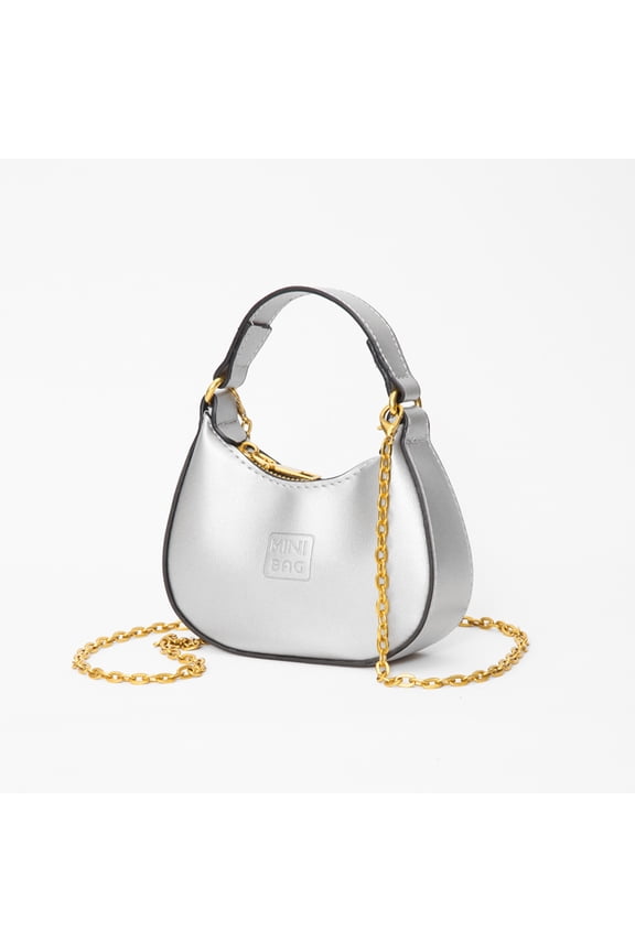 Faux Leather Mini Hobo Handbag / Crossbody Bag