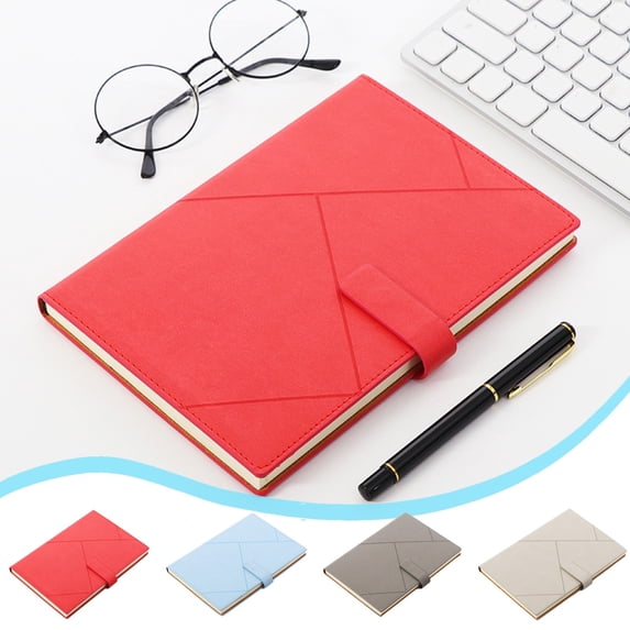 Faux Leather Notebook Hardcover Journal, Elegant Magnetic Closure Writing Diary with Thick Paper for Office Educational and Business Use, Classic Brown Checkered Design, Topliu