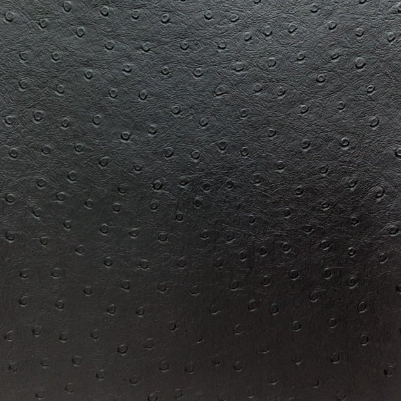 Faux Leather Ostrich Vinyl 56 Inch Fabric- by The Yard- (Black)