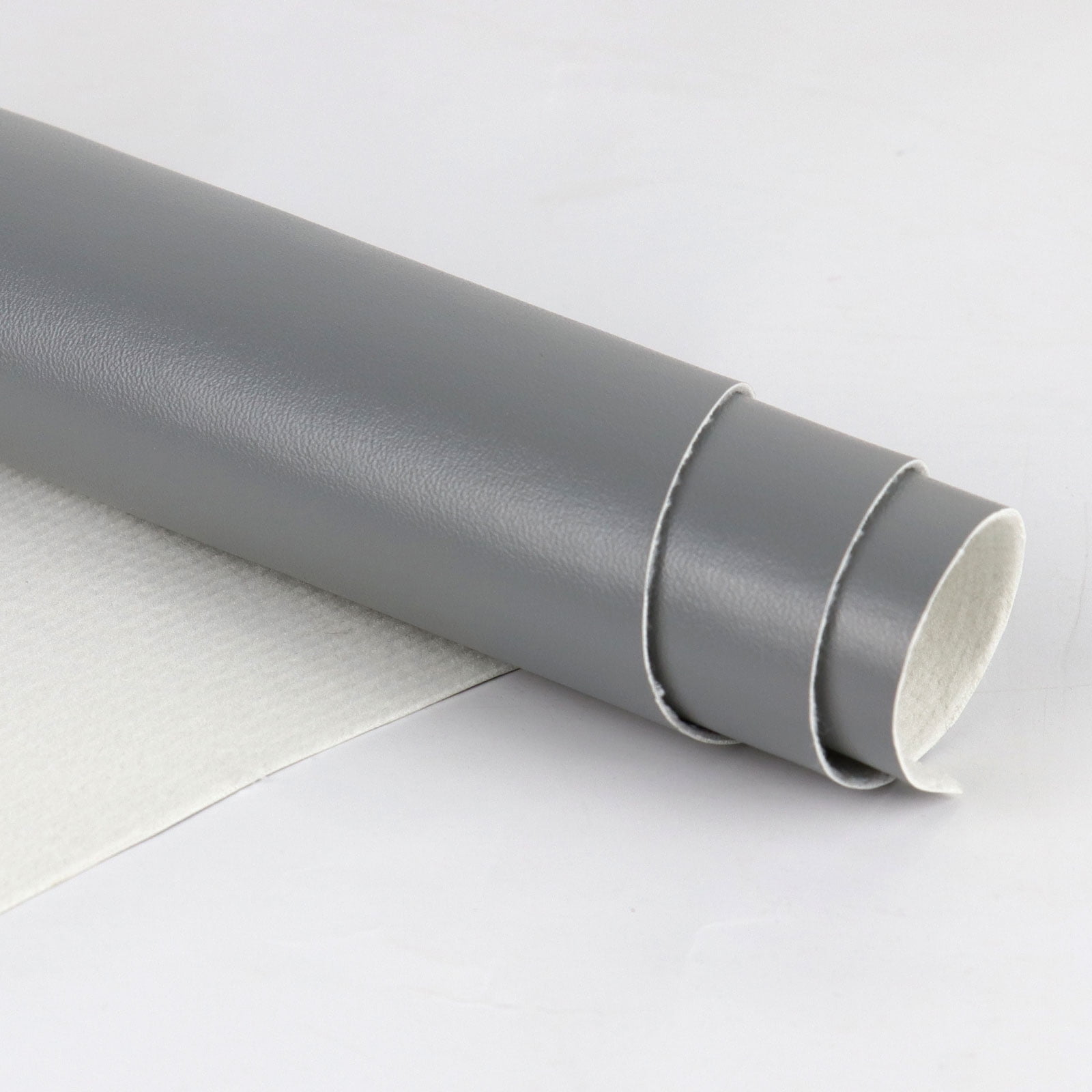 Faux Leather PU Material Waterproof Stretchable for Boat, Vehicle Interiors, Seat Cover Replace Gray