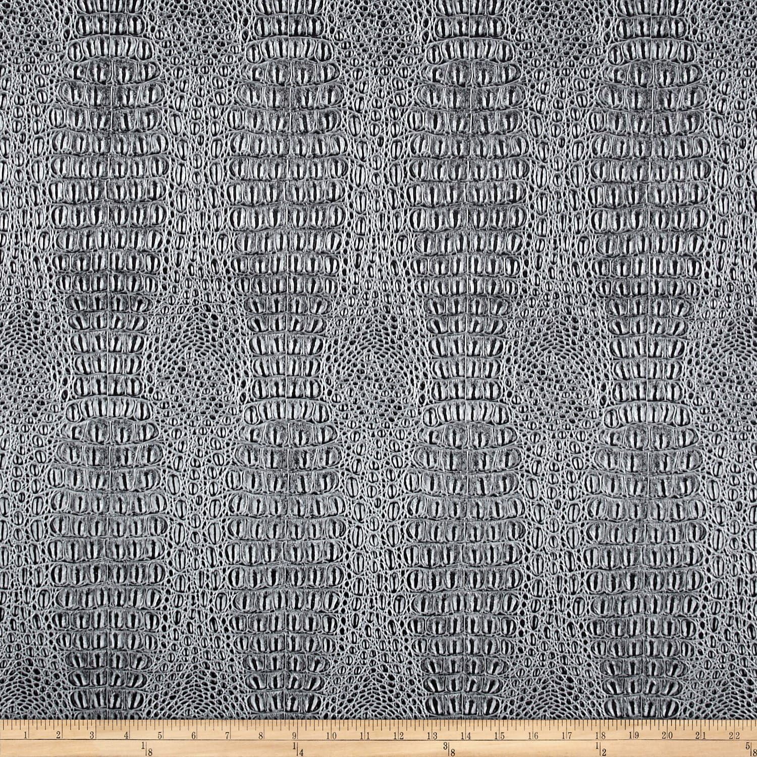 Faux Leather Pewter, Fabric by the Yard