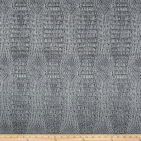 Faux Leather Pewter, Fabric by the Yard