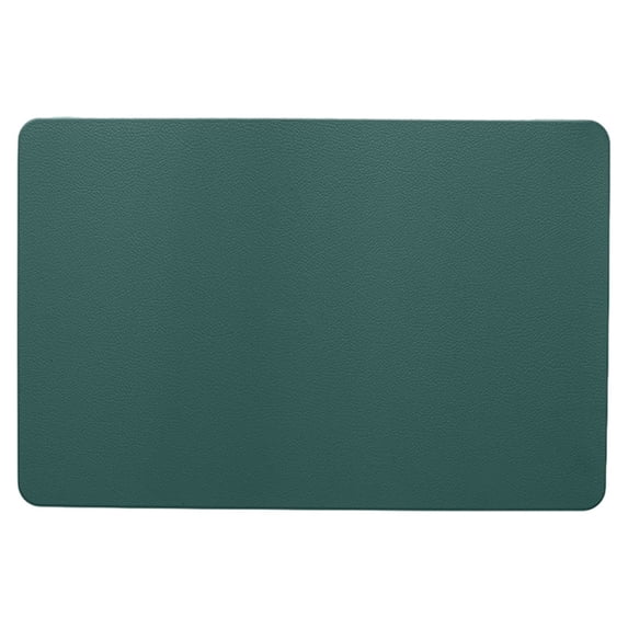 Faux Leather Placemats 17.7x11.8 Inch Set of 1 Synthetic Leather Table Mats for Dining Easy Clean Coffee Mat for Kitchen Table Non Slip Heat Resistant Place Mat for Home Dining Room or Green