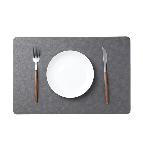 Faux Leather Placemats, 18 X 12inch Heat Resistant Rectangle Table Mats,Waterproof Non-Slip Easy to Clean Placemats for Kitchen Coffee Dining Room Table