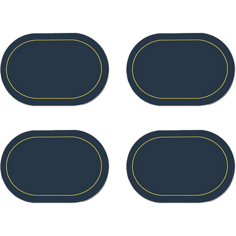 Placemats Set of 6 - Double-Sided Faux Leather Design Oval Placemats for  Dining Table Mats Heat Resistant Waterproof Wipeable Washable Non-Slip  Kitchen Table Placemats (Set of 6, Grey) 