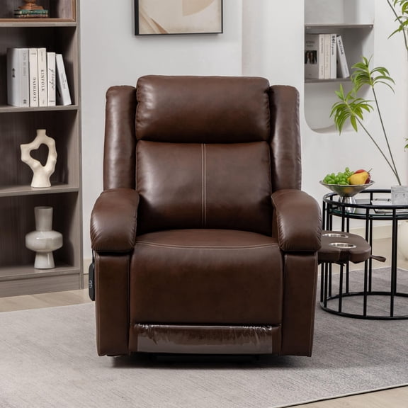Faux Leather Power Lift Recliner Chair for Elderly,Electric Recliner with Infinite Position and Side Pocket,USB & Type-C Charge Ports, Black